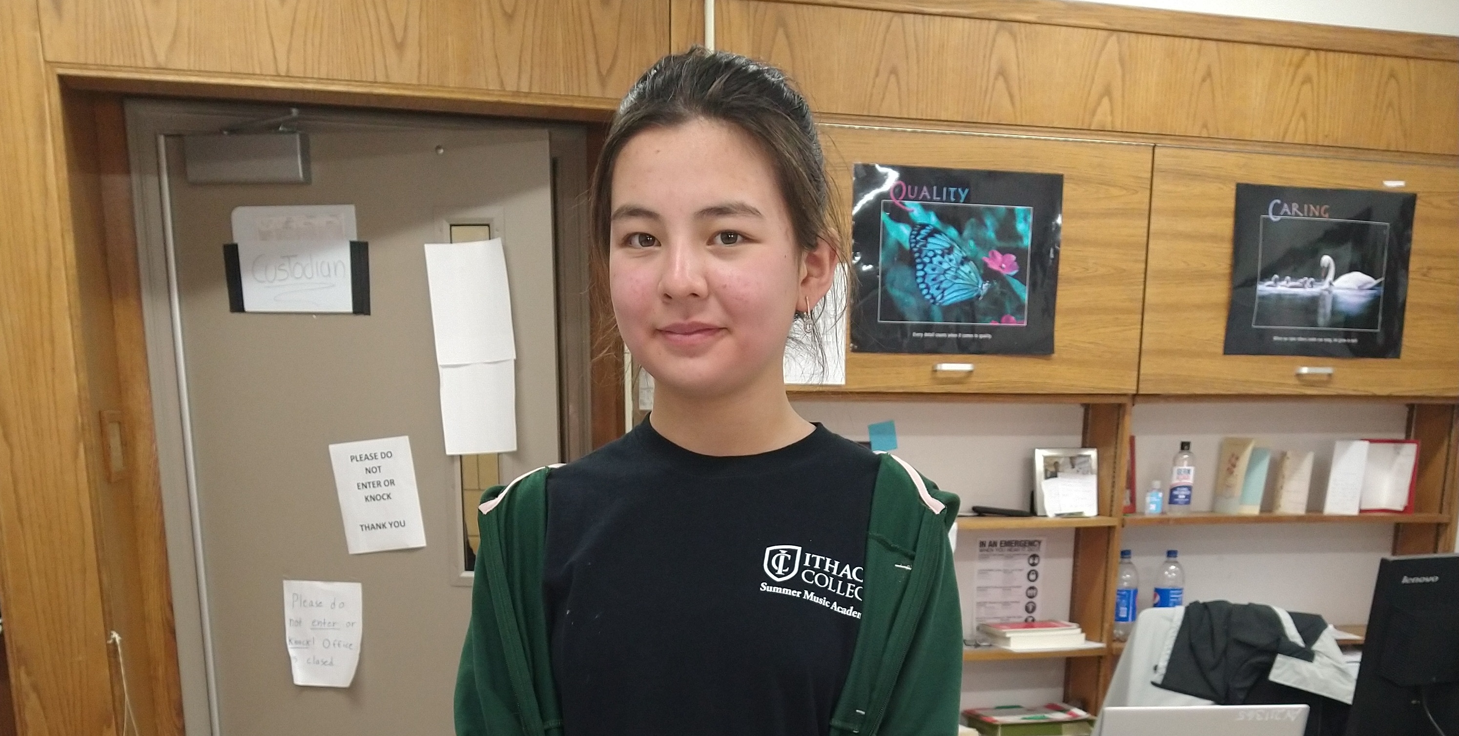 This is a photo of Ed Smith student Nagi, who will be competing in the Scripps National Spelling Bee in May.