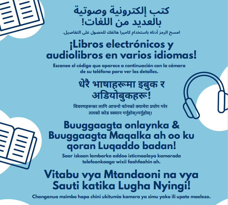 Translated ebook and audiobook poster