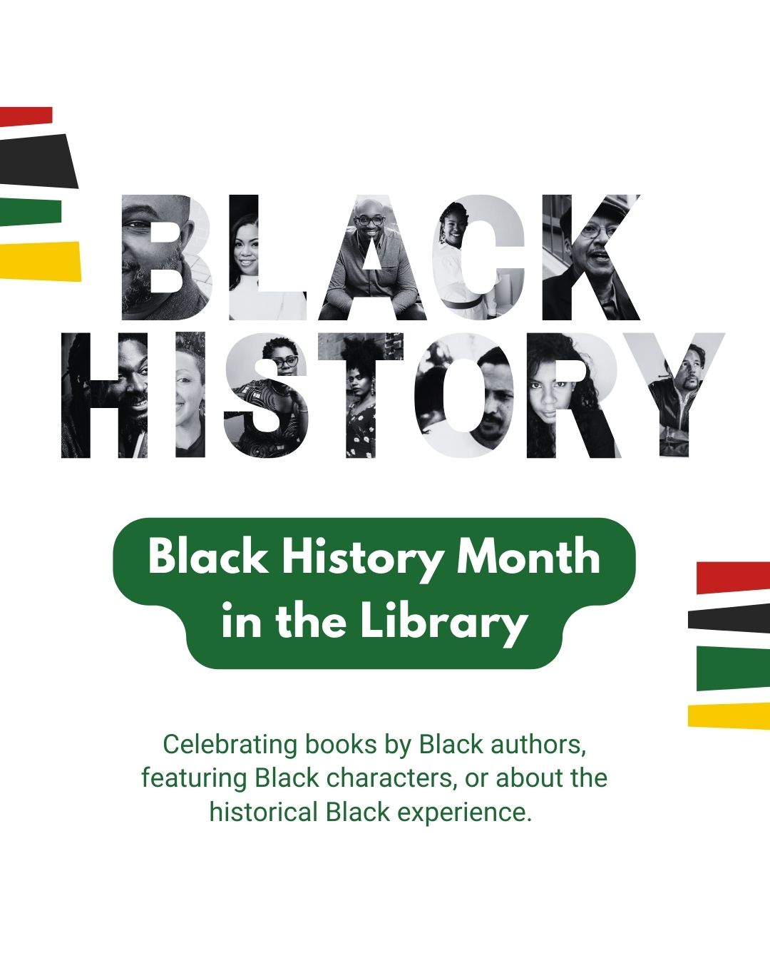 Black history month library poster